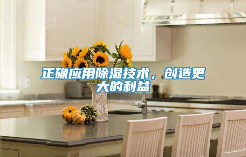 正確應(yīng)用除濕技術(shù)，創(chuàng)造更大的利益
