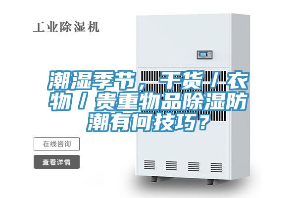 潮濕季節(jié)，干貨／衣物／貴重物品除濕防潮有何技巧？